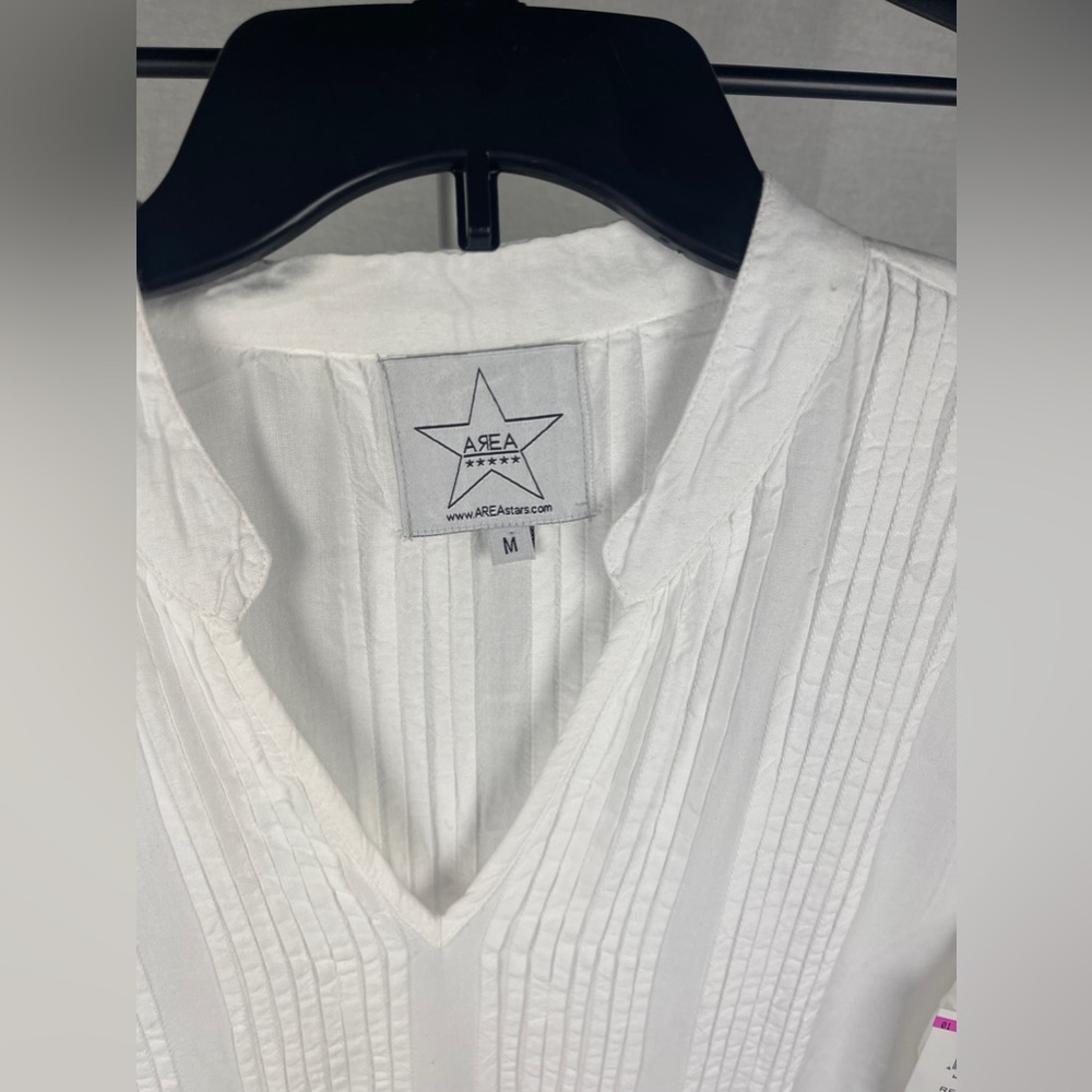 Area Stars Handkerchief Hem White long sleeve Mini Dress Size Medium (8-10) NWT - Picture 11 of 14